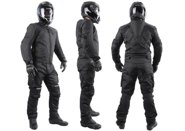 KOMBINEZON MOTOCYKLOWY TURYSTYCZNO-SPORTOWY TEKSTYLNY Z GARBEM KOM024