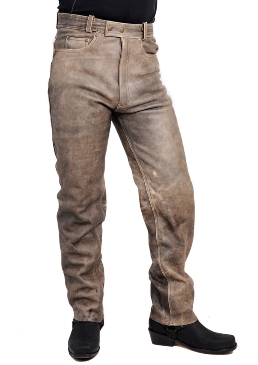 SPODNIE SKÓRZANE MOTOCYKLOWE STARA AMERYKA SSM008