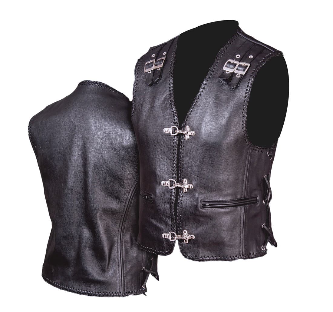 KAMIZELKA MOTOCYKLOWA Z KLAMRAMI, ZAPINANA NA KARABIŃCZYKI KM005