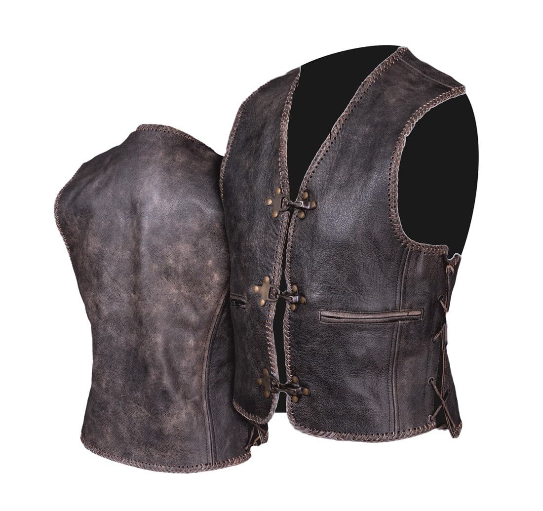 KAMIZELKA MOTOCYKLOWA SKÓRZANA STARA AMERYKA KM011