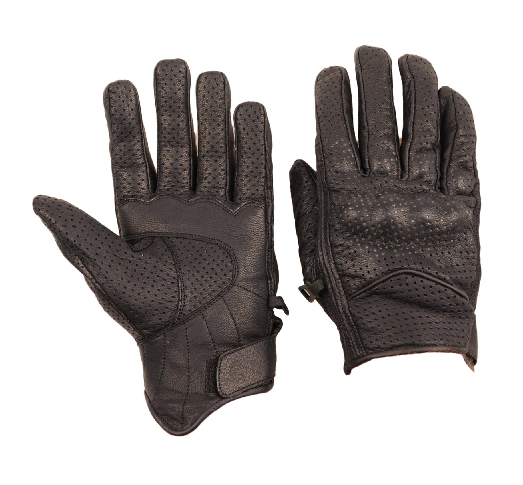 RĘKAWICE MOTOCYKLOWE SKÓRZANE PERFOROWANE R006