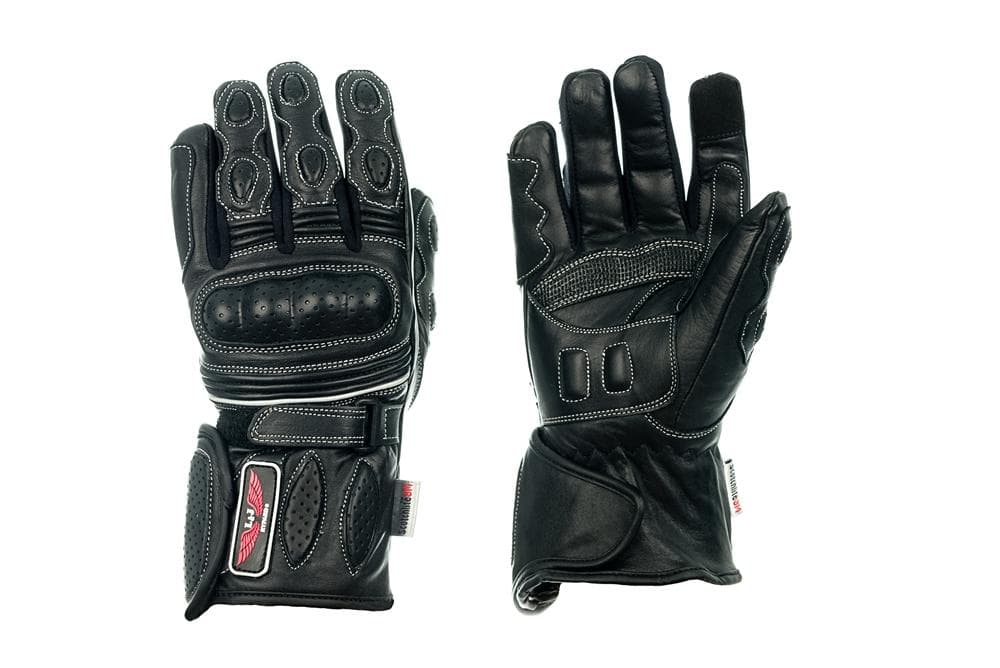MĘSKIE TURYSTYCZNE SKÓRZANE RĘKAWICE MOTOCYKLOWE DŁUGIE NO LIMIT