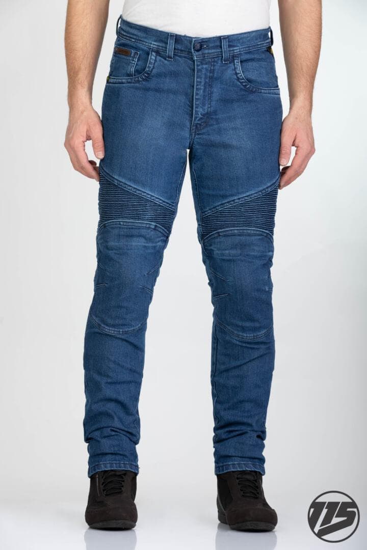 JEANSY MOTOCYKLOWE MĘSKIE 115MOTO BLUE