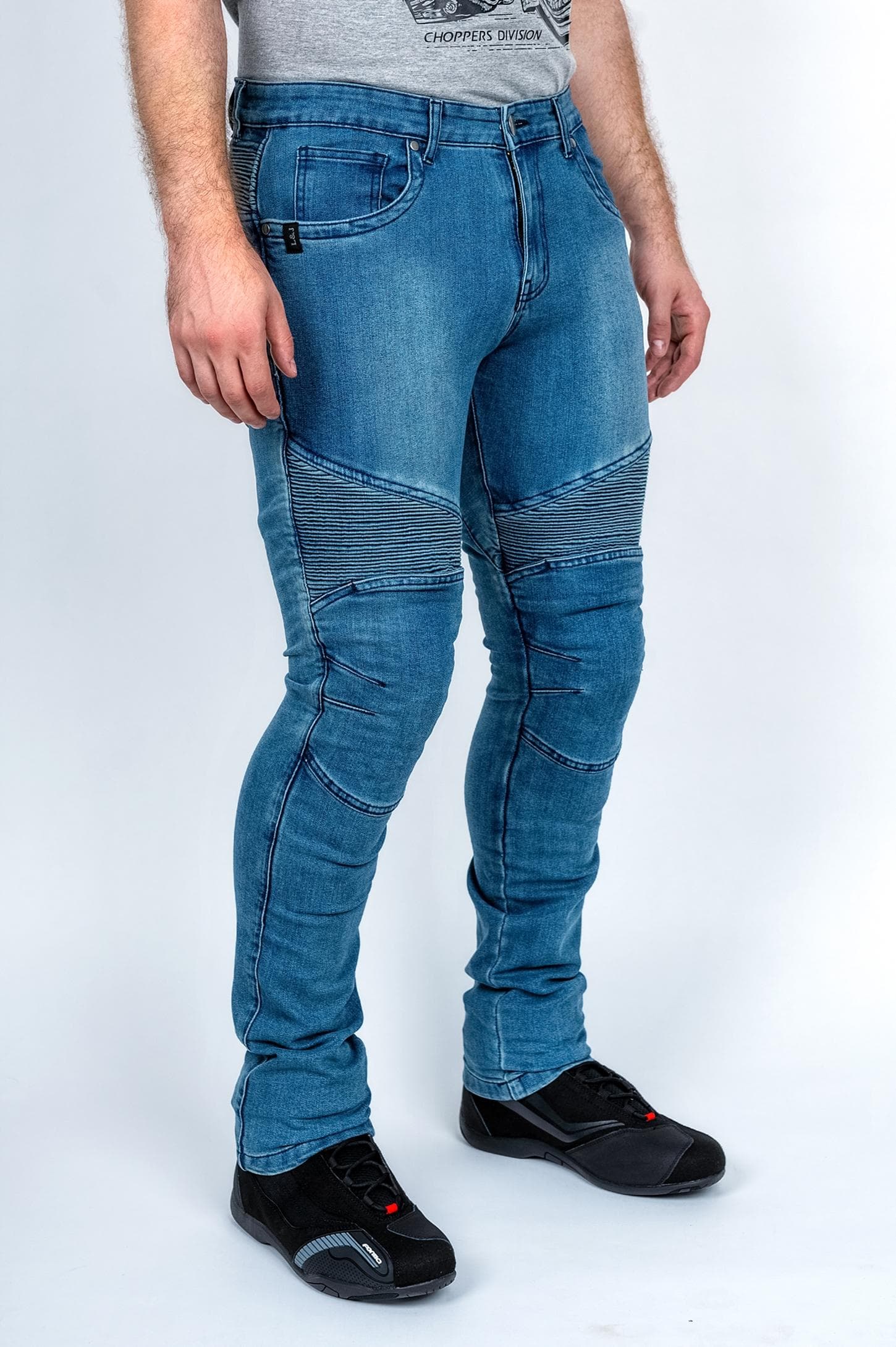 SPODNIE MOTOCYKLOWE JEANSY Z KEVLAREM RYPARD CLASSIC BLUE